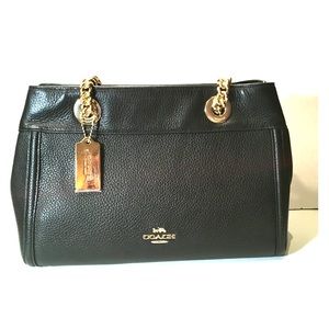 NEW Coach Black Chain Purse